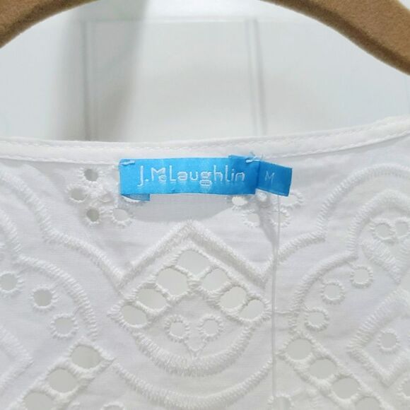 J McLaughlin Joanie Eyelet Blouse size M, NWT - Picture 4 of 9